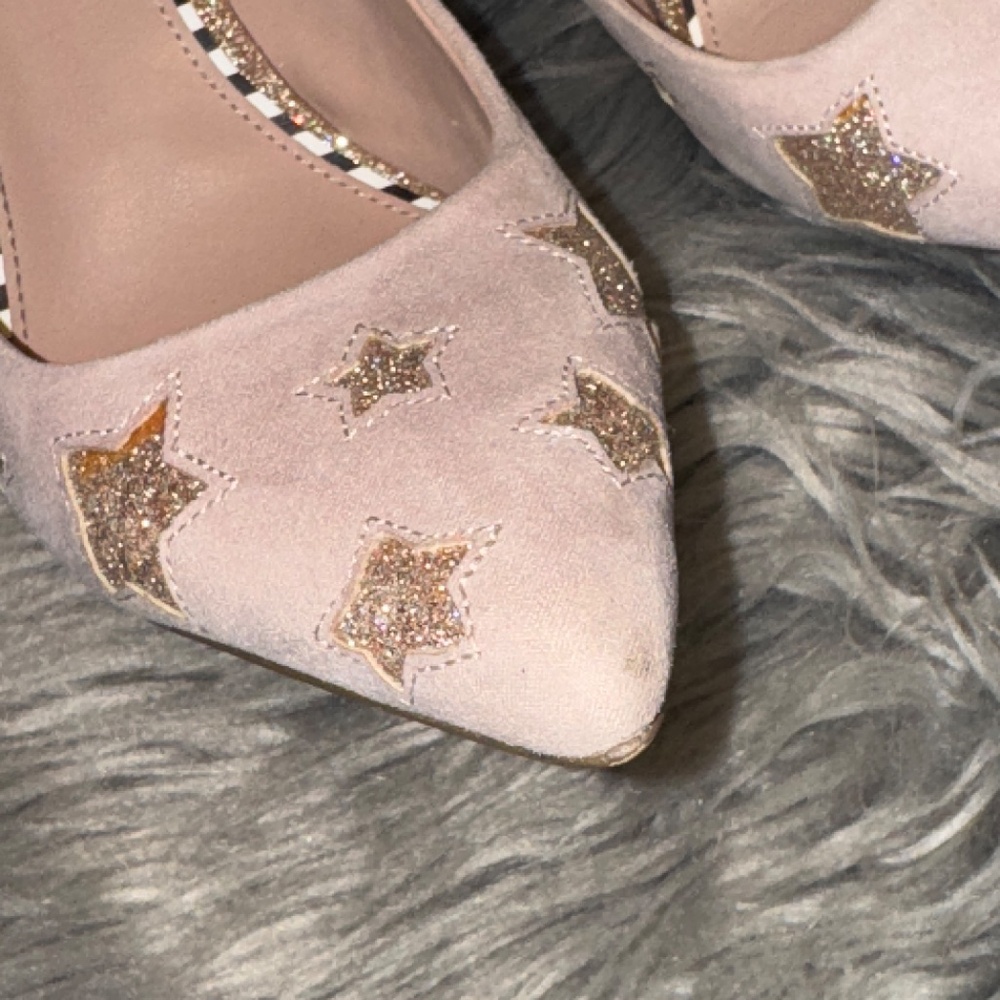 EUC Betsey Johnson Pryce Dress Pumps Stars Blush Light Pink Stiletto Size 7.5 - Picture 6 of 14